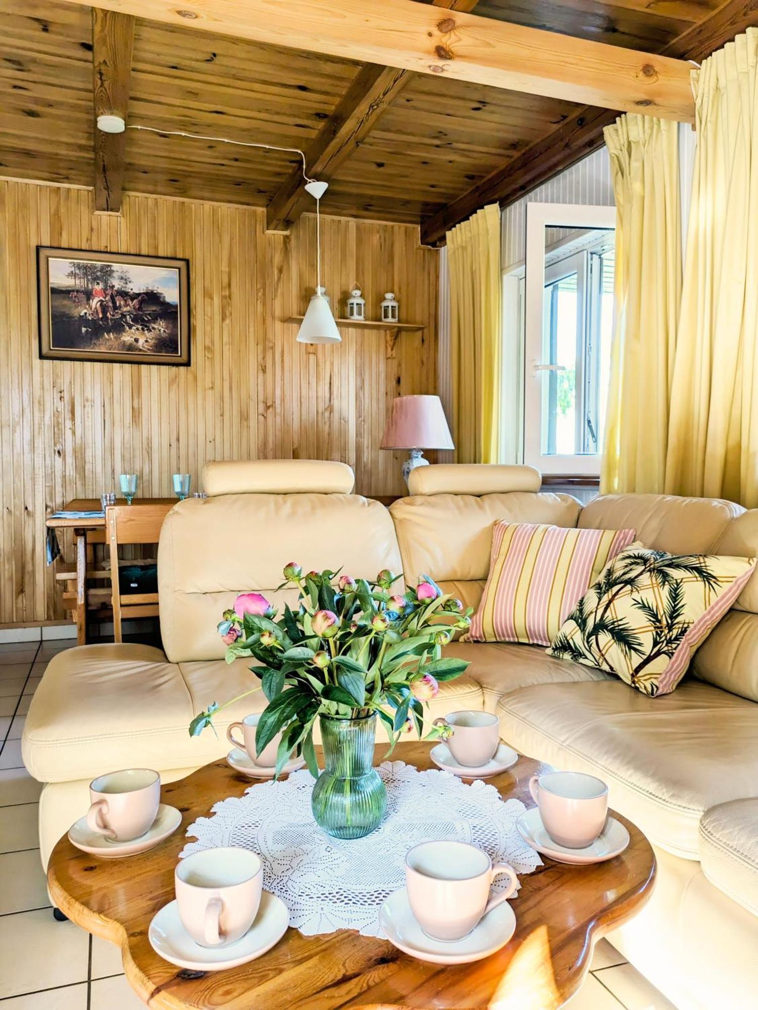 Rozany Ogrod - Dom Pod Lasem, Z Widokiem Na Jezioro I Kominkiem, Rowery, Lodka, Rowerek Wodny Ferienhaus